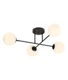 Roma 4 Sort/Opal loftslampe - Ø14 cm, E14, 230V, uden lyskilde