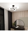 Roma 4 Sort/Opal loftslampe - Ø14 cm, E14, 230V, uden lyskilde