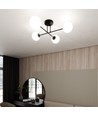 Roma 4 Sort/Opal loftslampe - Ø14 cm, E14, 230V, uden lyskilde