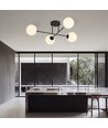 Roma 4 Sort/Opal loftslampe - Ø14 cm, E14, 230V, uden lyskilde