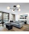 Roma 4 Sort/Opal loftslampe - Ø14 cm, E14, 230V, uden lyskilde
