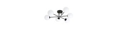 Roma 6 Sort/Opal loftslampe - Ø14 cm, E14, 230V, uden lyskilde