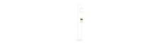 Bari Lp Hvid gulvlampe - Ø14 cm, E14, 230V, uden lyskilde