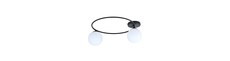 Sopra 2 Sort/Opal loftslampe - Ø14 cm, E14, 230V, uden lyskilde