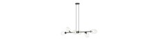 Pandora 6 Sort/Transparent pendellampe - Ø12 cm, E14, 230V, uden lyskilde