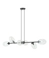 Pandora 6 Sort/Transparent pendellampe - Ø12 cm, E14, 230V, uden lyskilde