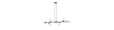 Pandora 8 Sort/Transparent pendellampe - Ø12 cm, E14, 230V, uden lyskilde