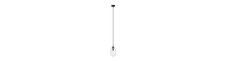 Astral 1 Sort/Transparent pendellampe - Ø12 cm, E14, 230V, uden lyskilde