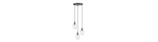 Astral 3 Sort Premium Transparent pendellampe - Ø12 cm, E14, 230V, uden lyskilde