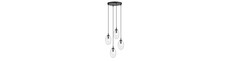 Astral 4 Sort Premium Transparent pendellampe - Ø12 cm, E14, 230V, uden lyskilde