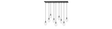 Astral 9 Sort/Transparent pendellampe - Ø12 cm, E14, 230V, uden lyskilde