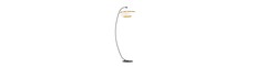 Piano Lp Hvid/Guld gulvlampe - Ø42 cm, E27, 230V, uden lyskilde