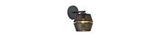 Malia K1 Sort/Guld væglampe - Ø20 cm, E27, 230V, uden lyskilde