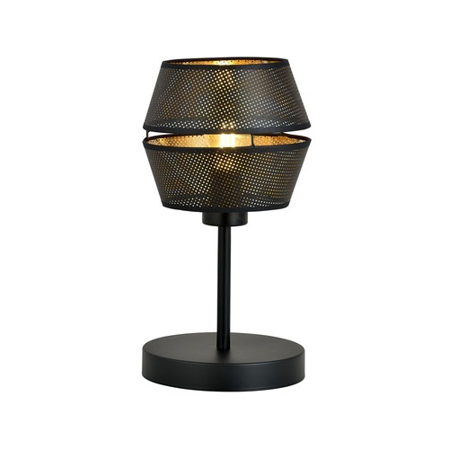 Malia Ln Sort/Guld bordlampe - Ø20 cm, E27, 230V, uden lyskilde