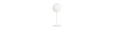Oslo Ln Hvid/Opal bordlampe - Ø15 cm, E14, 230V, uden lyskilde