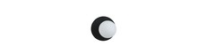 Oslo K1 Sort/Opal væglampe - Ø15 cm, E14, 230V, uden lyskilde