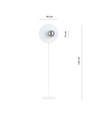 Oslo Lp Hvid/Grafit gulvlampe - Ø14 cm, E14, 230V, uden lyskilde