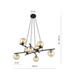 Essa 8 Rav pendellampe - Ø14 cm, E14, 230V, uden lyskilde