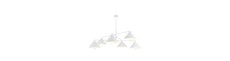 Maverick 6 Hvid lysekrone - Ø22 cm, E27, 230V, uden lyskilde