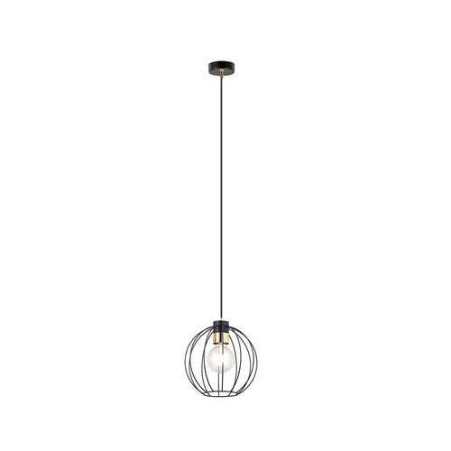 Gino 1 Sort/Guld pendellampe - Ø24 cm, E27, 230V, uden lyskilde