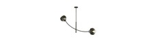 Hunter 2 Sort/Stribe loftslampe - Ø14 cm, E14, 230V, uden lyskilde
