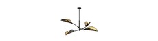 Lotus 4 Sort/Guld loftslampe - Ø12 cm, E14, 230V, uden lyskilde