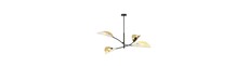 Lotus 4 Hvid/Guld loftslampe - Ø12 cm, E14, 230V, uden lyskilde