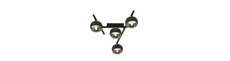 Smart 4 Sort/Stribe loftslampe - Ø15 cm, E14, 230V, uden lyskilde