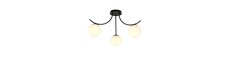 Boston 3 Sort/Opal loftslampe - Ø15 cm, E14, 230V, uden lyskilde