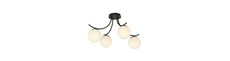 Boston 4 Sort/Opal loftslampe - Ø15 cm, E14, 230V, uden lyskilde