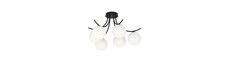 Boston 6 Sort/Opal loftslampe - Ø15 cm, E14, 230V, uden lyskilde