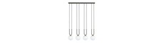 Glam 4 Sort/Opal pendellampe - Ø15 cm, E14, 230V, uden lyskilde