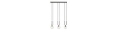 Glam 3 Sort/Transparent pendellampe - Ø14 cm, E14, 230V, uden lyskilde