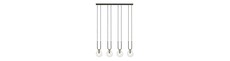 Glam 4 Sort/Transparent pendellampe - Ø14 cm, E14, 230V, uden lyskilde