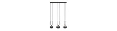 Glam 3 Sort/Stribe pendellampe - Ø14 cm, E14, 230V, uden lyskilde
