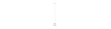 Glam 1 Hvid/Transparent pendellampe - Ø14 cm, E14, 230V, uden lyskilde