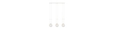 Glam 3 Hvid/Transparent pendellampe - Ø14 cm, E14, 230V, uden lyskilde