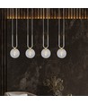 Glam 4 Hvid/Transparent pendellampe - Ø14 cm, E14, 230V, uden lyskilde