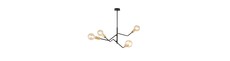 Bolt 4 Sort/Guld loftslampe - E27, 230V, uden lyskilde