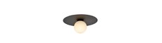 Solar 1 Sort/Opal loftslampe - Ø15 cm, E14, 230V, uden lyskilde