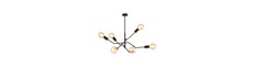 Frix 6 Sort loftslampe - E27, 230V, uden lyskilde