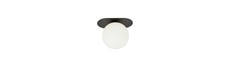 Plaza 1 Sort/Opal loftslampe - Ø15 cm, E14, 230V, uden lyskilde