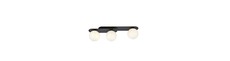 Plaza 3 Sort/Opal loftslampe - Ø15 cm, E14, 230V, uden lyskilde