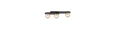 Plaza 3 Sort/Rav loftslampe - Ø14 cm, E14, 230V, uden lyskilde