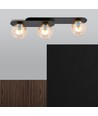 Plaza 3 Sort/Rav loftslampe - Ø14 cm, E14, 230V, uden lyskilde