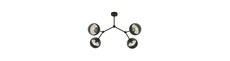 Space 4 Sort/Stribe loftslampe - Ø14 cm, E14, 230V, uden lyskilde