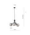 Nova 4 Sort/Grafit pendellampe - Ø14 cm, E14, 230V, uden lyskilde
