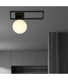 Imago 1D Sort/Opal loftslampe - Ø15 cm, E14, 230V, uden lyskilde
