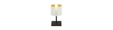 Jordan LN1 Hvid/Guld bordlampe - Ø15 cm, E27, 230V, uden lyskilde