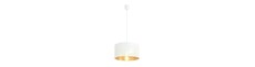Aston 1 Hvid/Guld pendellampe - Ø35 cm, E27, 230V, uden lyskilde